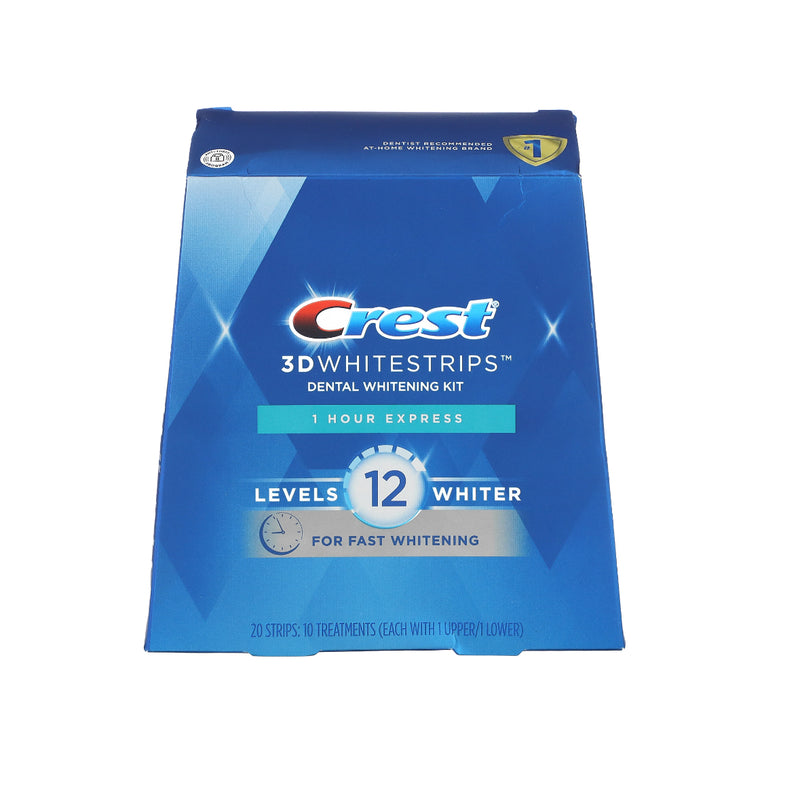 Crest 3D Whitestrips Dental Whitening Kit (1 Hour Express) (20 strips)
