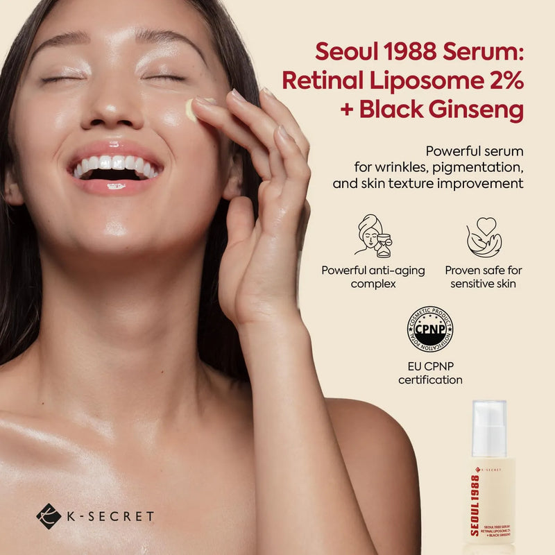 K-SECRET SEOUL 1988 Serum: Retinal Liposome 2% + Black Ginseng (30ml)