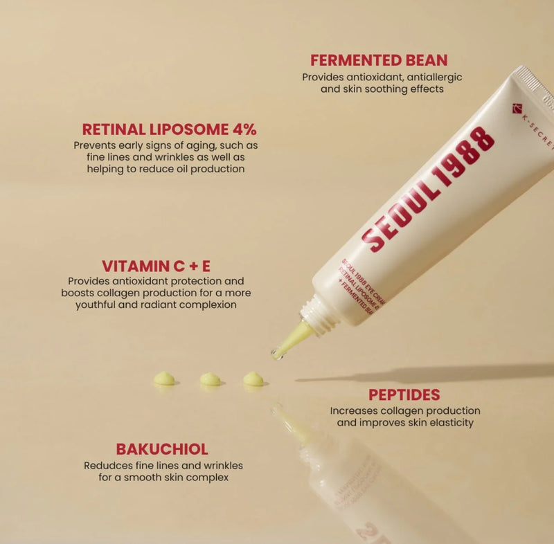 K-SECRET Seoul 1988 Eye Cream Retinal Liposome 4% + Fermented Bean (30ml)